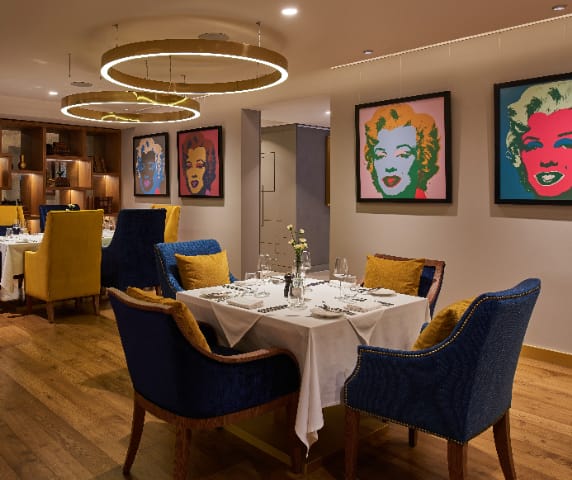 Stylish dining space at The Grill, perfect for upscale events and intimate gatherings.