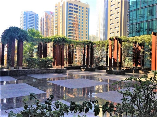 DIFC Terrace at Ritz-Carlton: elegant outdoor venue for networking events and gatherings.
