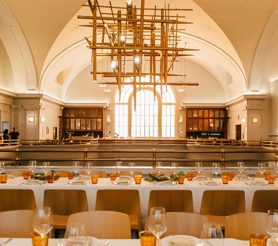 Elegant dining space at The Mezzanine, ideal for upscale events and gatherings.