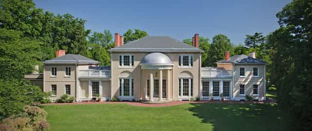 Tudor Place gardens, elegant estate for upscale corporate events and weddings.