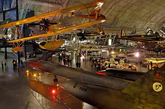 Executive Boardroom at National Air and Space Museum, vintage aircraft, corporate events.