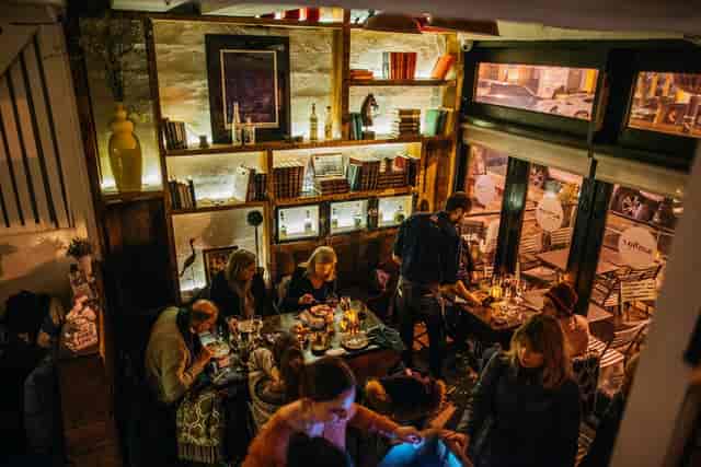 Cozy dining space at Ambar Restaurant, perfect for networking events and private dinners.