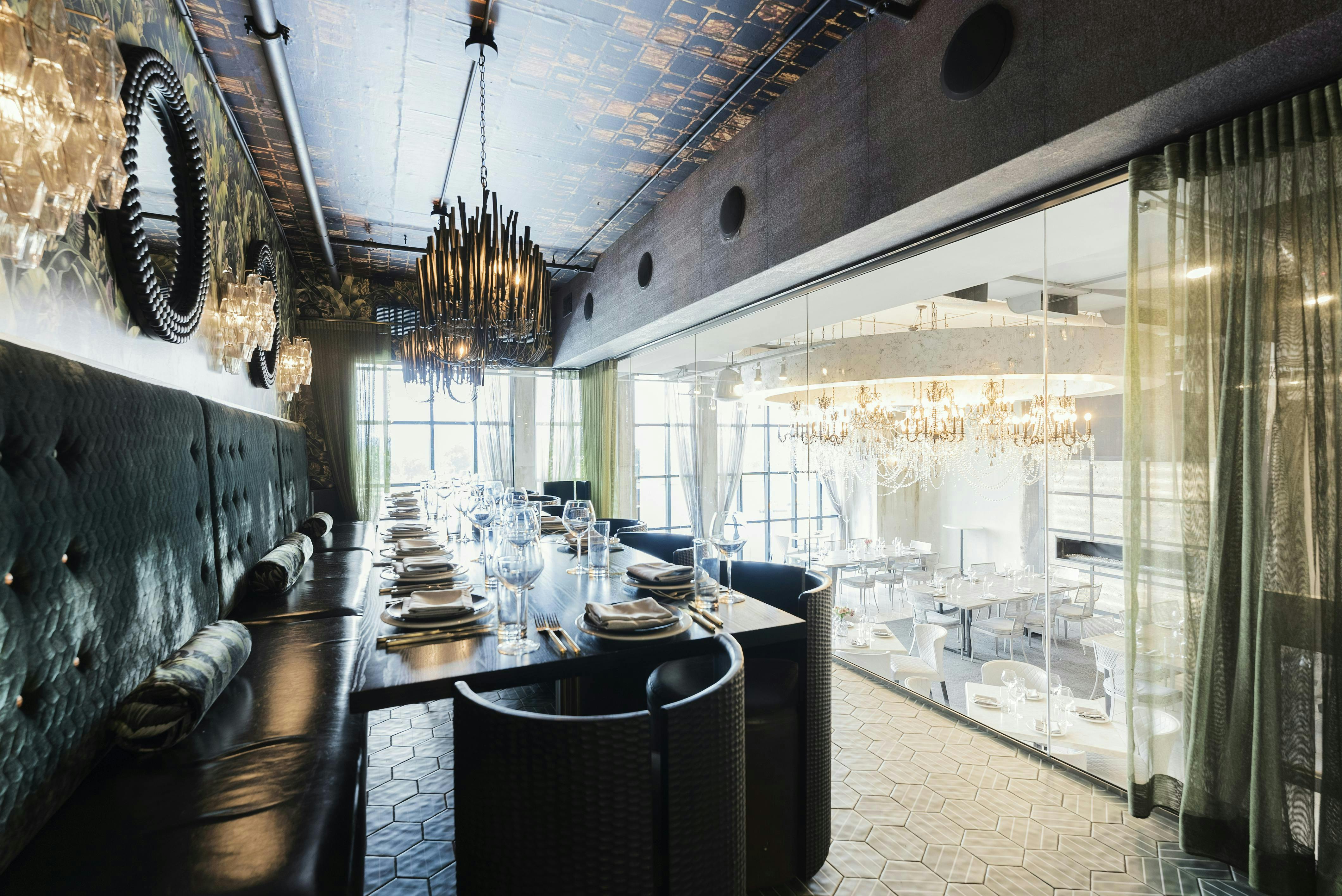 Elegant dining space for full restaurant buyout, ideal for corporate events and private gatherings.