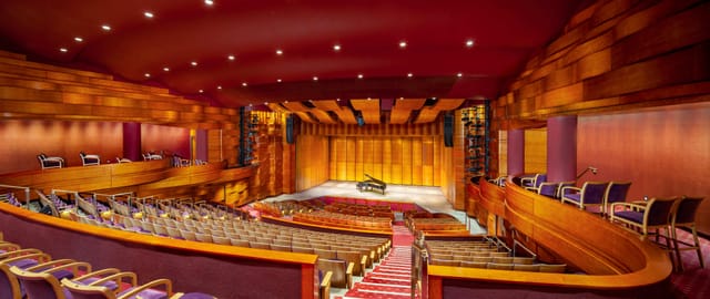 Kennedy Center theater auditorium with tiered seating for concerts and performances.