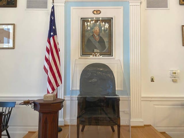North Lodge Room at George Washington Masonic Memorial, ideal for conferences and ceremonies.