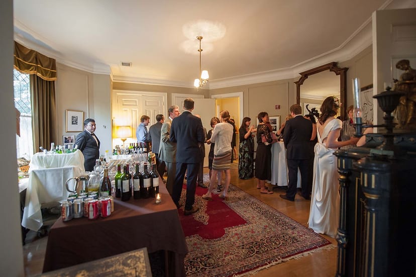 Elegant garden gathering at The Whittemore House, perfect for networking and socializing.