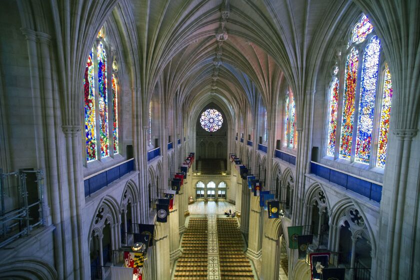 Washington National Cathedral interior with soaring arches, perfect for weddings and events.
