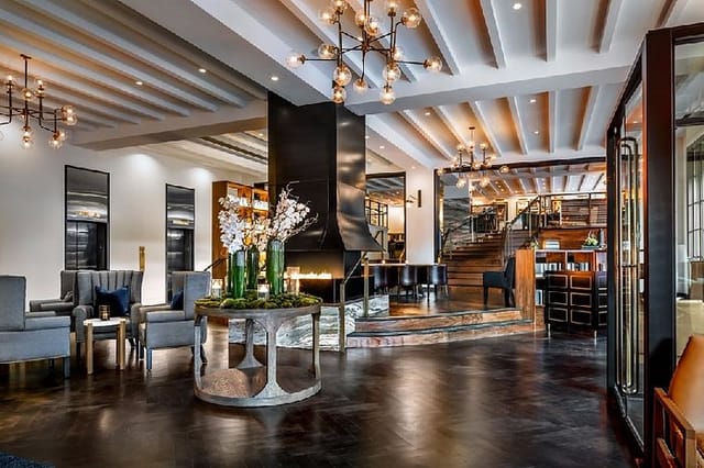Georgetown Ballroom at St. Gregory Hotel, elegant lobby for meetings and events.