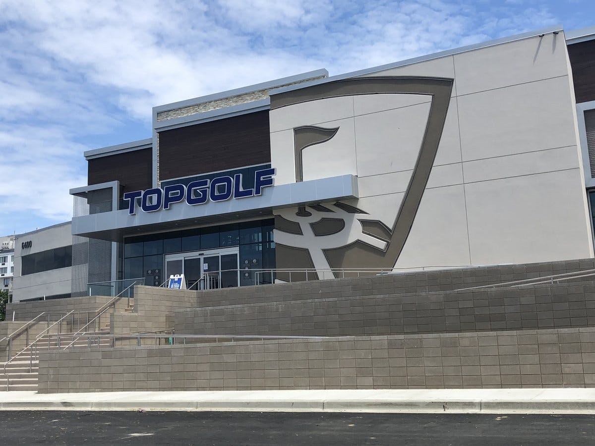 Modern Topgolf venue in D.C. for corporate events and team-building activities.