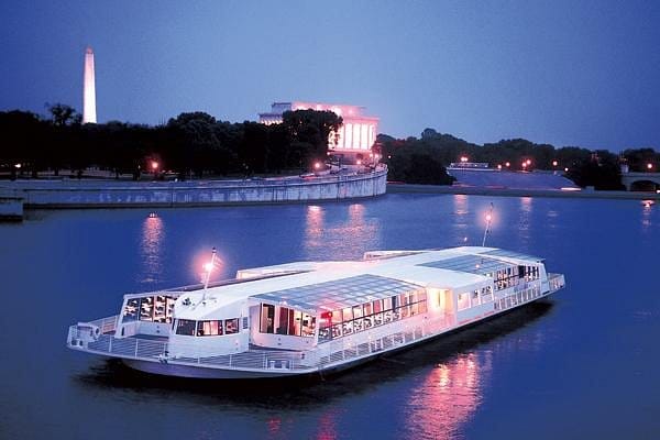 Private Deck on City Cruises DC, scenic riverboat venue for elegant events and gatherings.