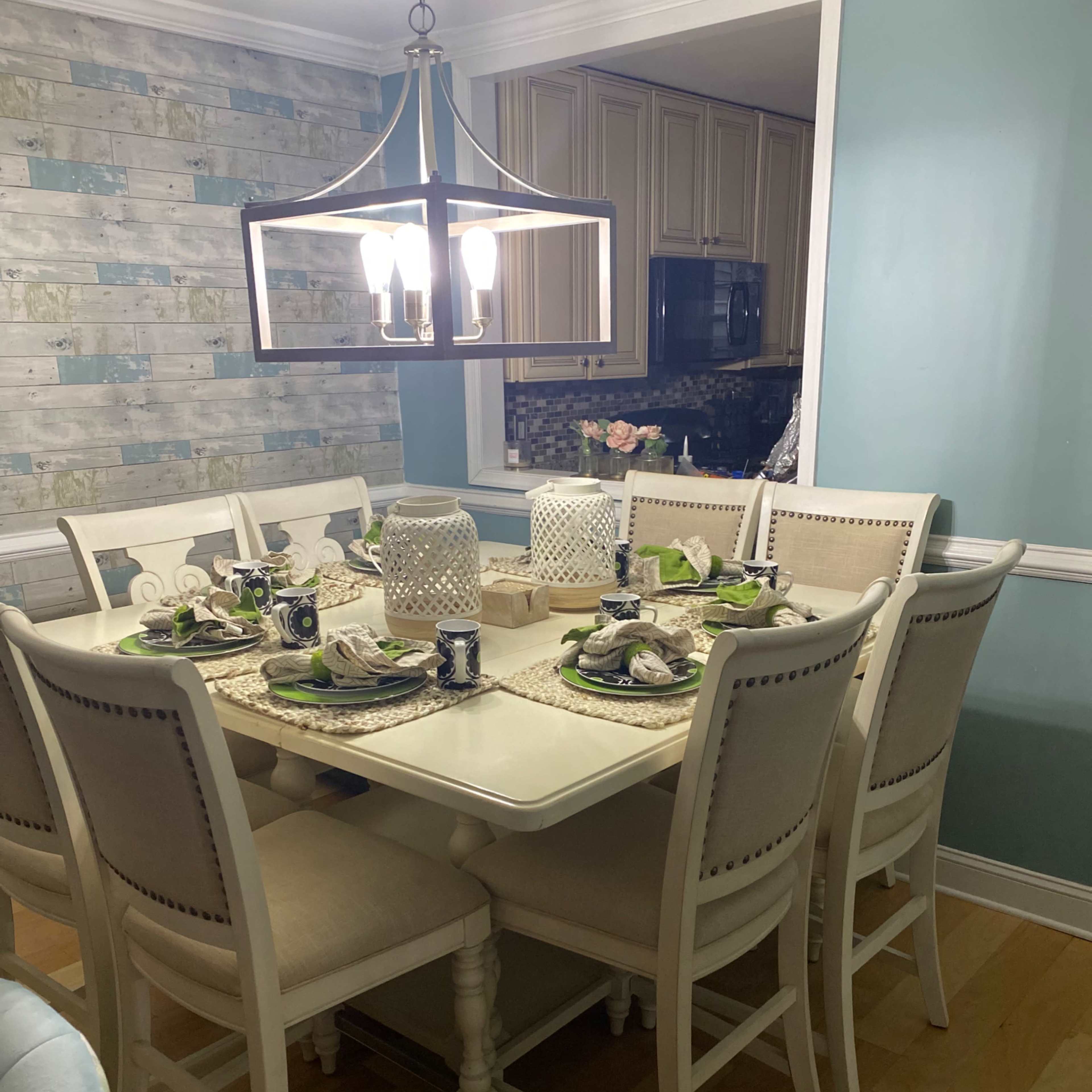 Private dining room at All Set Restaurant with elegant table setting for intimate events.
