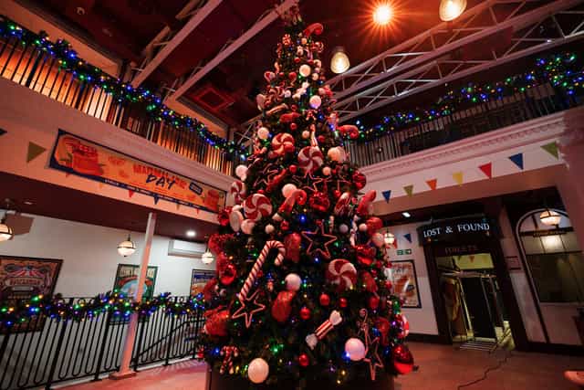 Christmas tree at Paddington Bear Experience, perfect for holiday parties and corporate events.