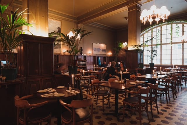 Elegant dining space in Lilla Matsalen, perfect for intimate gatherings and corporate events.