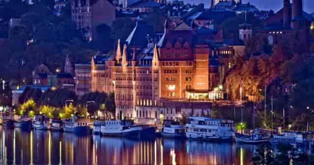 Live music venue in Münchenbryggeriet with charming architecture, ideal for events.