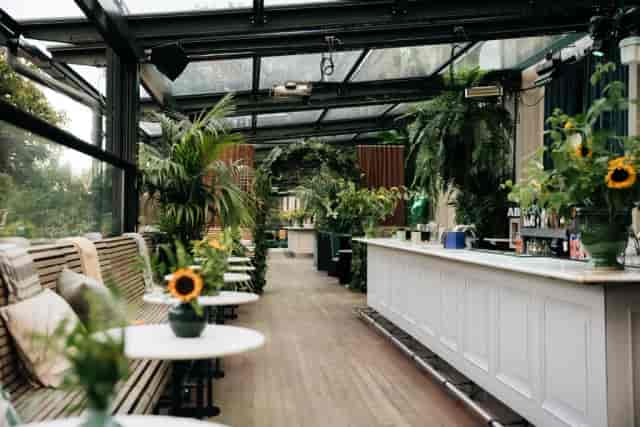 Stylish glass-enclosed venue in Bern for elegant events and gatherings.