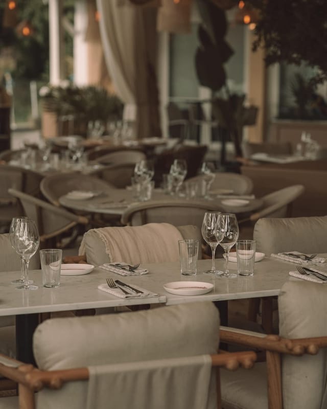 Elegant dining area in Josefina Stockholm, perfect for upscale events and corporate dinners.
