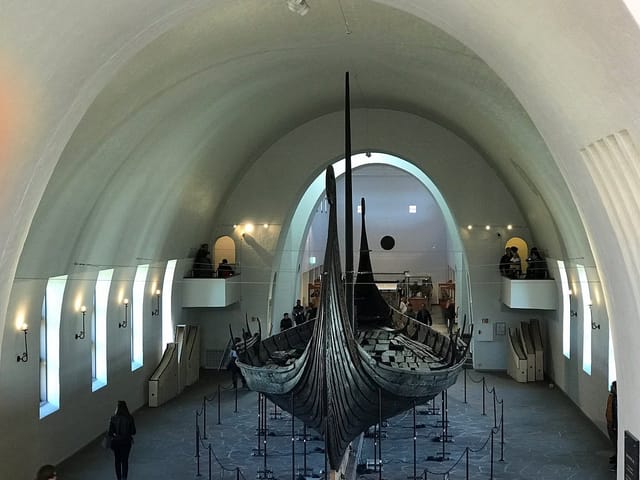Viking Ship Museum exhibition with historic ship, ideal for corporate events and celebrations.