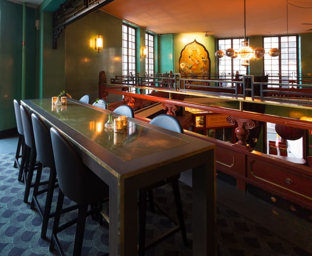 Stylish event space in China Teatern with modern seating, ideal for networking and gatherings.