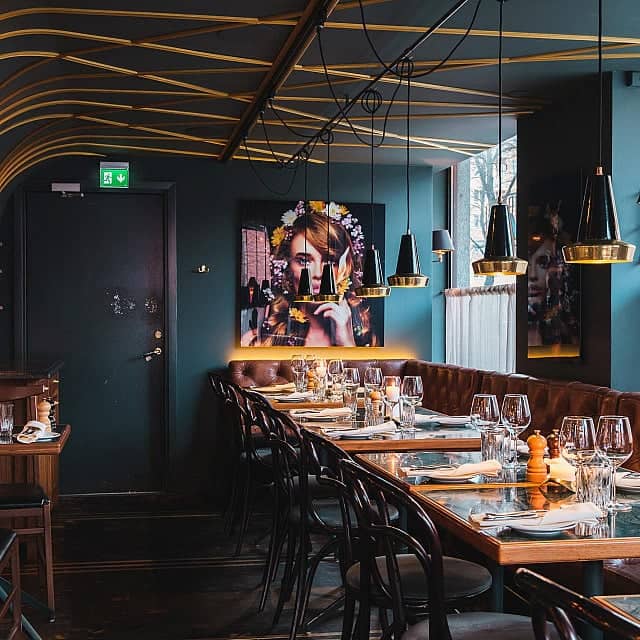Private dining room at Portal Restaurant, ideal for intimate gatherings and corporate events.
