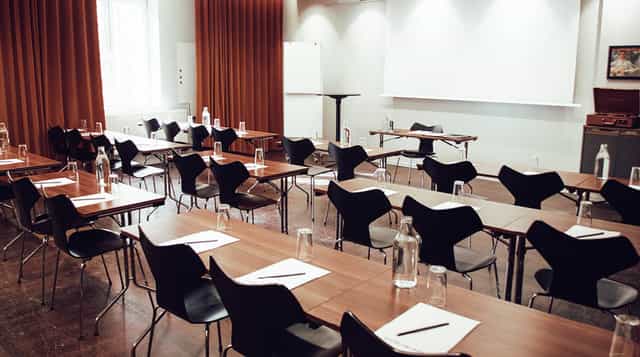 Conference room at Clarion Hotel Amaranten, ideal for workshops and training sessions.