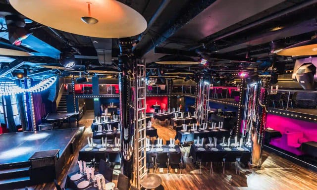 Vibrant event space in Wallmans Stockholm for dynamic gatherings and celebrations.