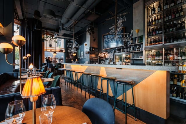 Stylish bar at Nytorget, perfect for intimate gatherings and networking events.