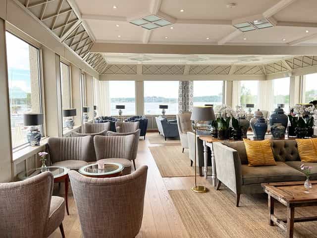 French Dining Room at Grand Hotel Saltsjöbaden, elegant venue for gatherings and events.
