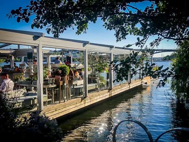 Paviljongen in Fåfängan: waterfront venue for summer events and corporate retreats.
