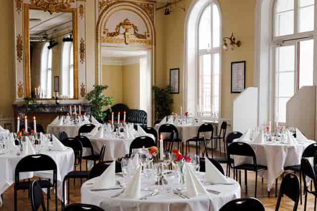 Elegant dining room at Kristallen, Södra Teatern for formal events and galas.