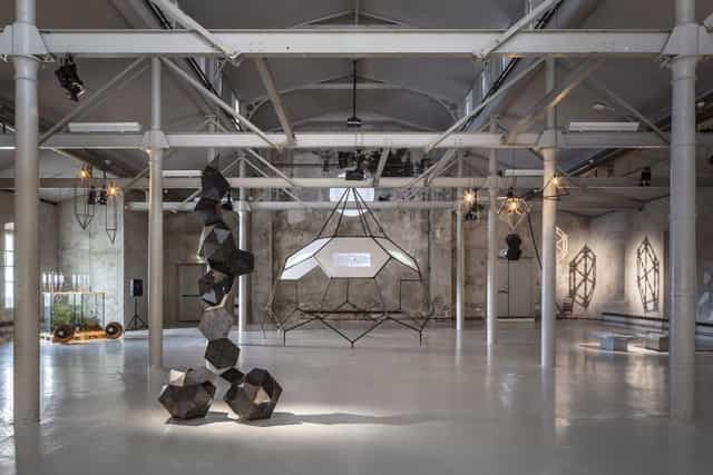 Stora Salen event space with high ceilings, ideal for creative exhibitions and gatherings.