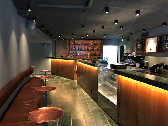 Modern bar space in Stockholms Nation, perfect for networking events and gatherings.