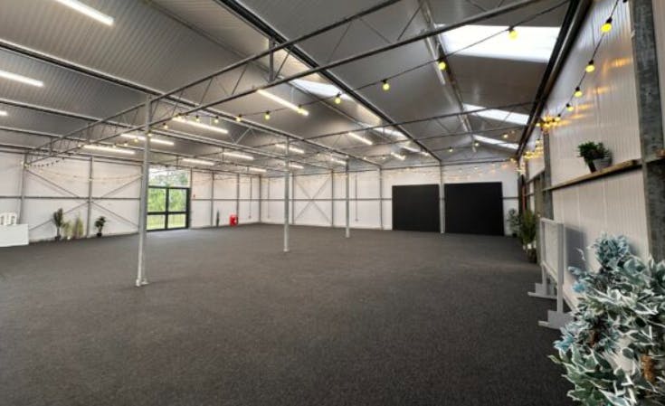 Spacious UpCountry Events Barn venue with high ceilings for workshops and receptions.