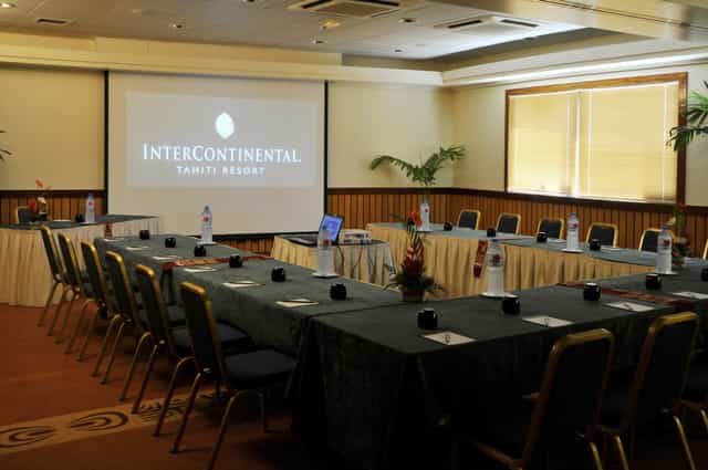 Meeting room at InterContinental Tahiti Resort with U-shaped seating for events.