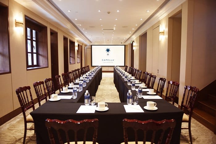 The Boardroom in Capella Shanghai, elegant meeting space for professional events.