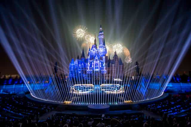 Cinderella Ballroom at Shanghai Disney, grand castle setup for magical corporate events.