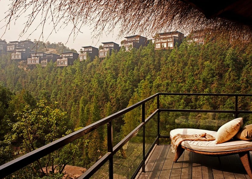Modern accommodations in lush greenery, ideal for retreats and team-building events.