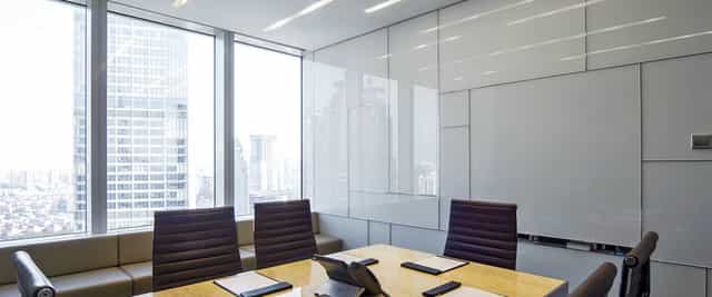 Modern conference room in Shanghai World Financial Center for high-level meetings.