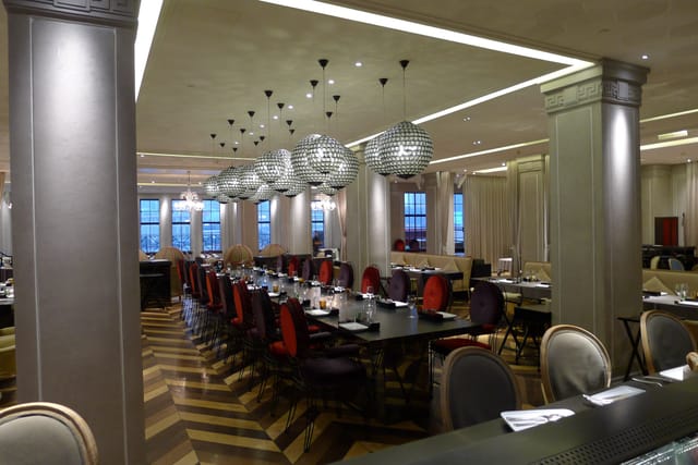Private dining room at Mr & Mrs Bund, elegant decor for corporate events and gatherings.