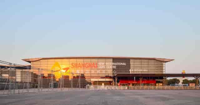 Shanghai Expo Center, modern architecture, ideal for trade shows and conferences.
