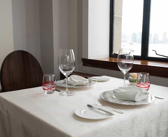 Elegant dining table in The Cathay Room, perfect for corporate dinners and events.