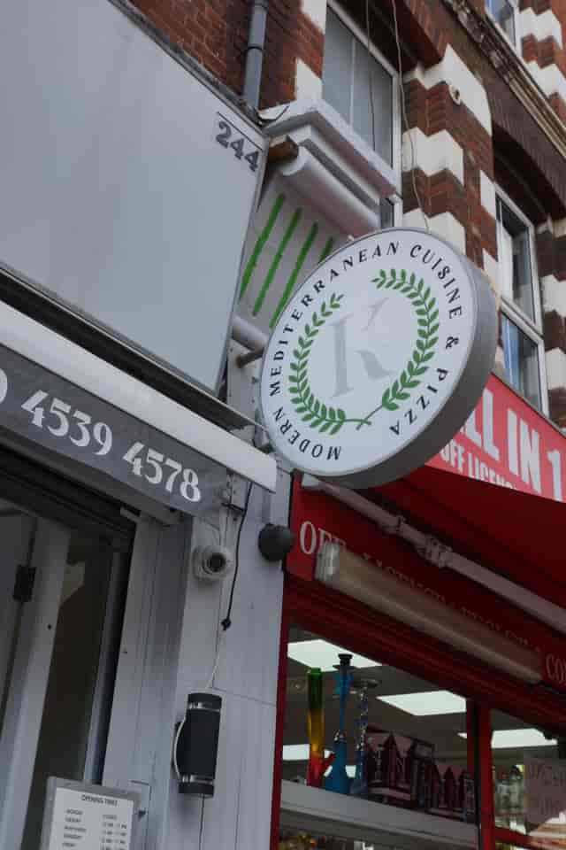Mediterranean restaurant sign in Koka, perfect for casual dining and networking events.