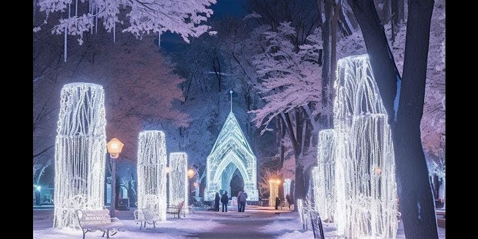 Illuminated winter scene at Macdonald Windsor Hotel for magical holiday events.