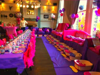 Board games setup at Princess Pamper Spa for a vibrant birthday celebration.