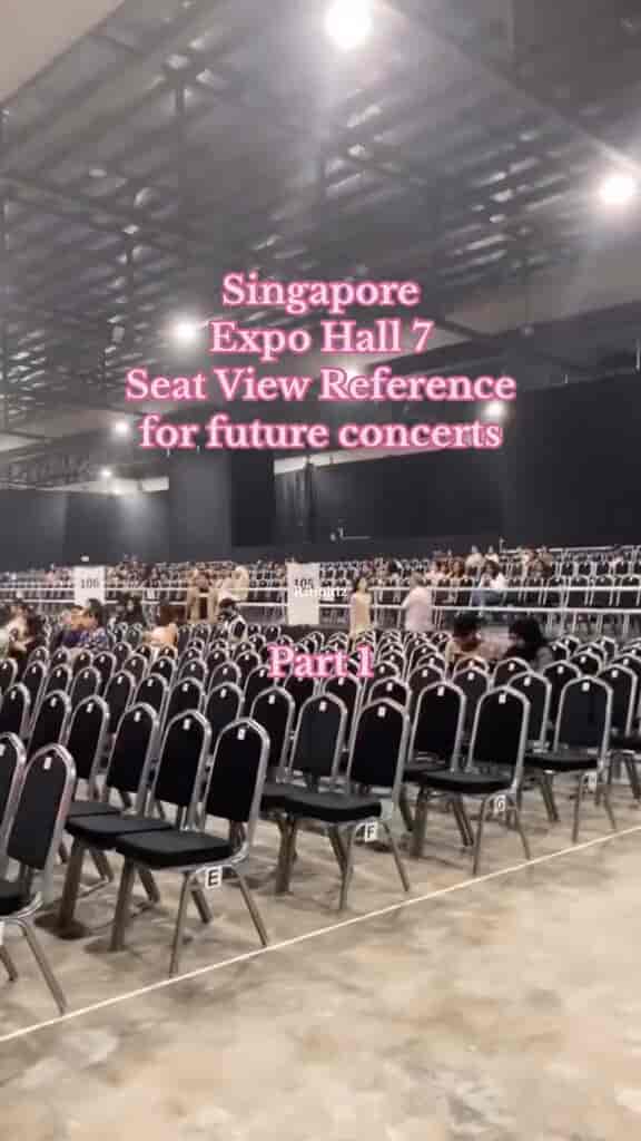 Empty concert venue at Arena @ EXPO, Singapore, showcasing organized seating for events.