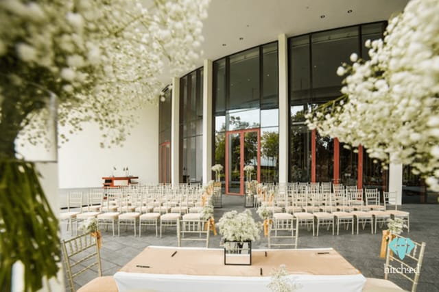Elegant ballroom in Capella Singapore, ideal for weddings and formal gatherings.