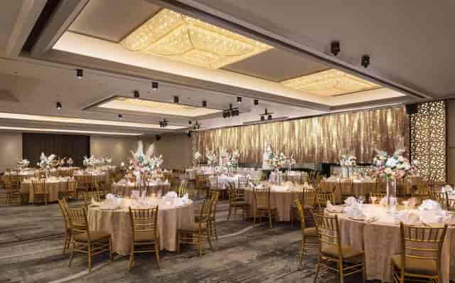 Elegant banquet hall at Hilton Singapore Orchard, perfect for weddings and corporate events.