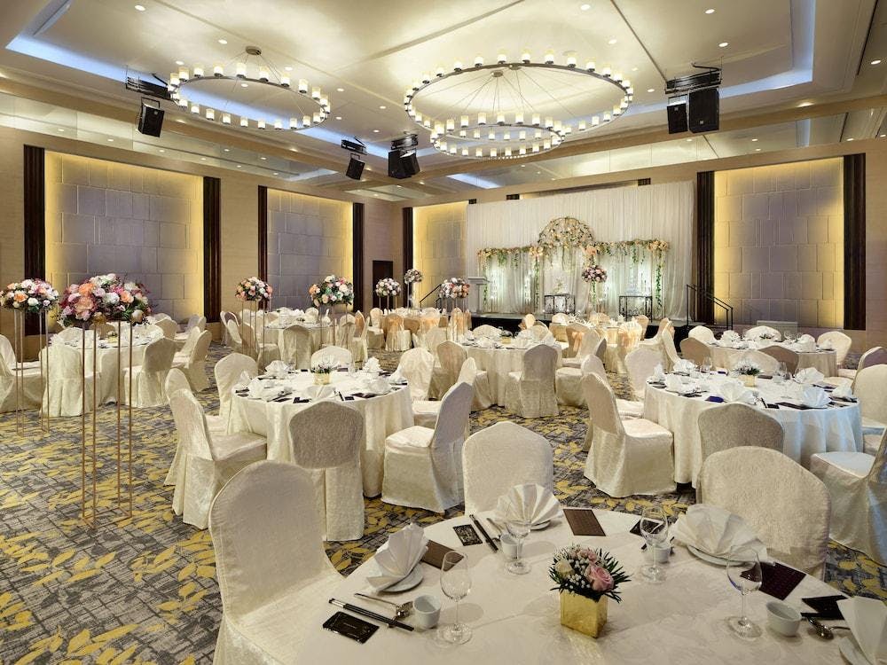 Esplanade Room at Carlton Hotel Singapore, elegant banquet hall for weddings and corporate events.