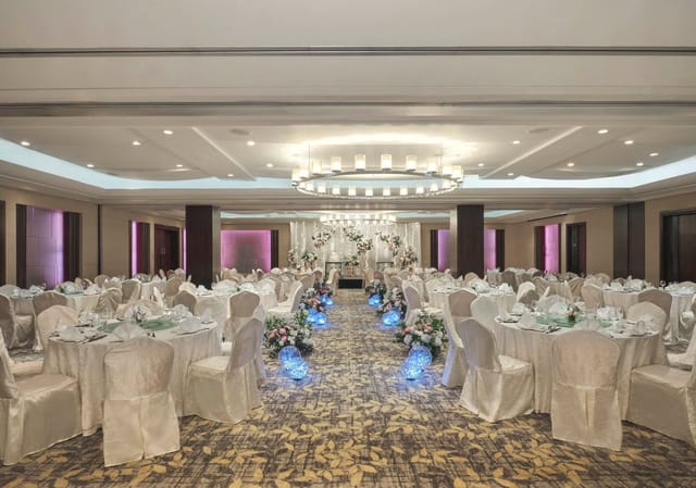 Esplanade Room at Carlton Hotel Singapore, elegant banquet hall for weddings and events.