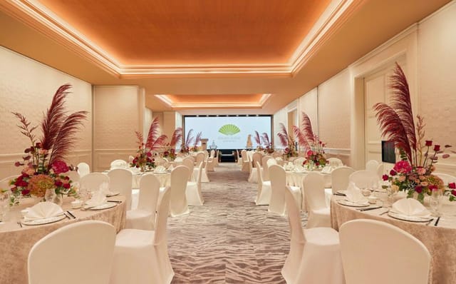 Oriental Ballroom at Mandarin Oriental, Singapore, elegant event space for corporate meetings.
