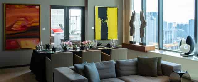 Elegant dining setup in Nest at One Farrer, perfect for upscale meetings and private dinners.